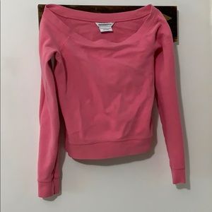 Off shoulder crop sweatshirt